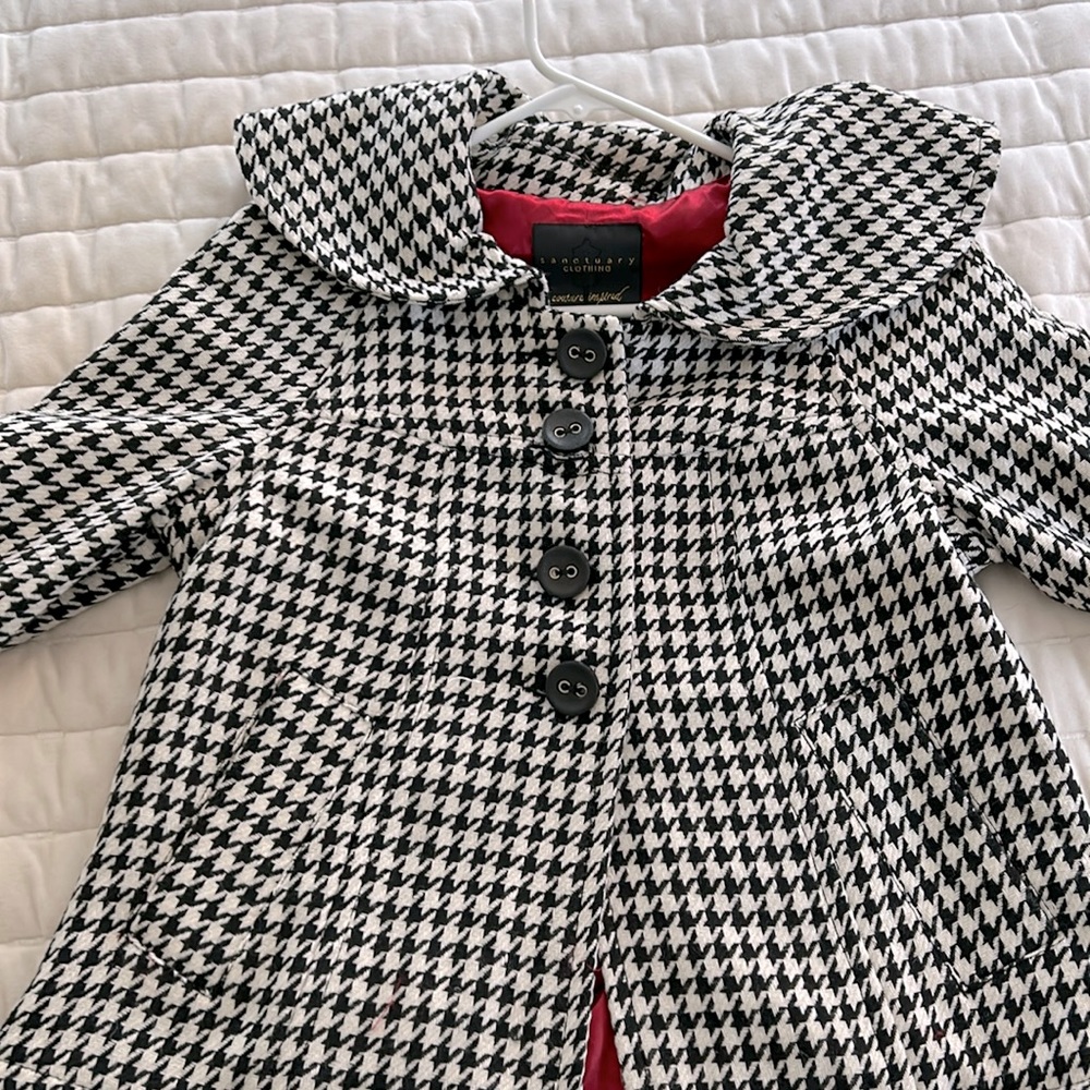 Houndstooth Cropped Swing Jacket NWT size medium